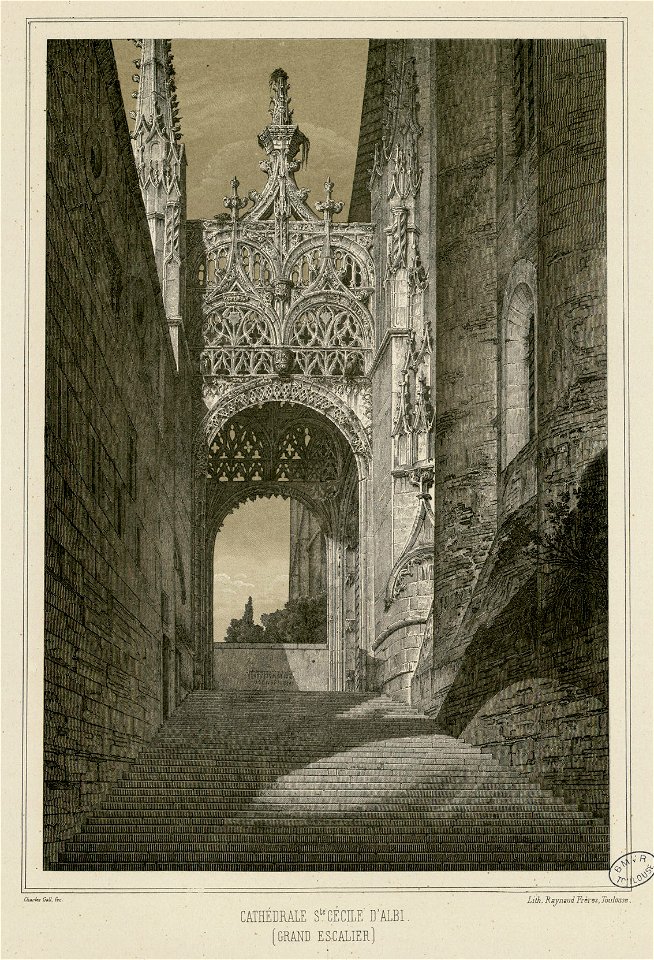 Cathédrale Ste Cécile d'Albi. Grand escalier (t. I, n° 9) - Fonds Ancely - B315556101 A DUMEGE 015