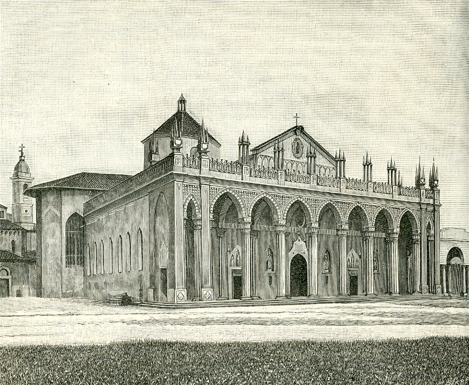Cattedrale di Biella xilografia di Barberis