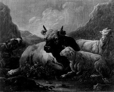 Cattle and a Barking Dog (Cajetan Roos) - Nationalmuseum - 17235