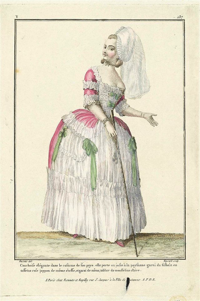 Cauchoise élégante dans le costume de son pays