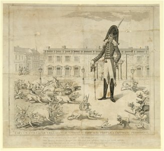 Caucus curs in full yell, or a war whoop, to saddle on the people, a pappoose president - J(ames) Akin, Aquafortis. LCCN2002708979