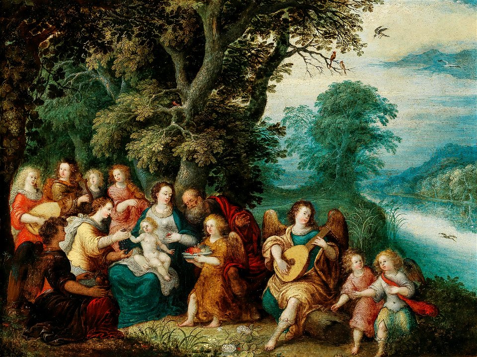 Caullery Govaerts Heilige Familie mit muszierenden Engeln