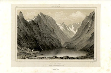 Cauterets - Lac de Gaube - Vue prise de la rive gauche du Gave - Fonds Ancely - B315556101 A PETIT 2 044