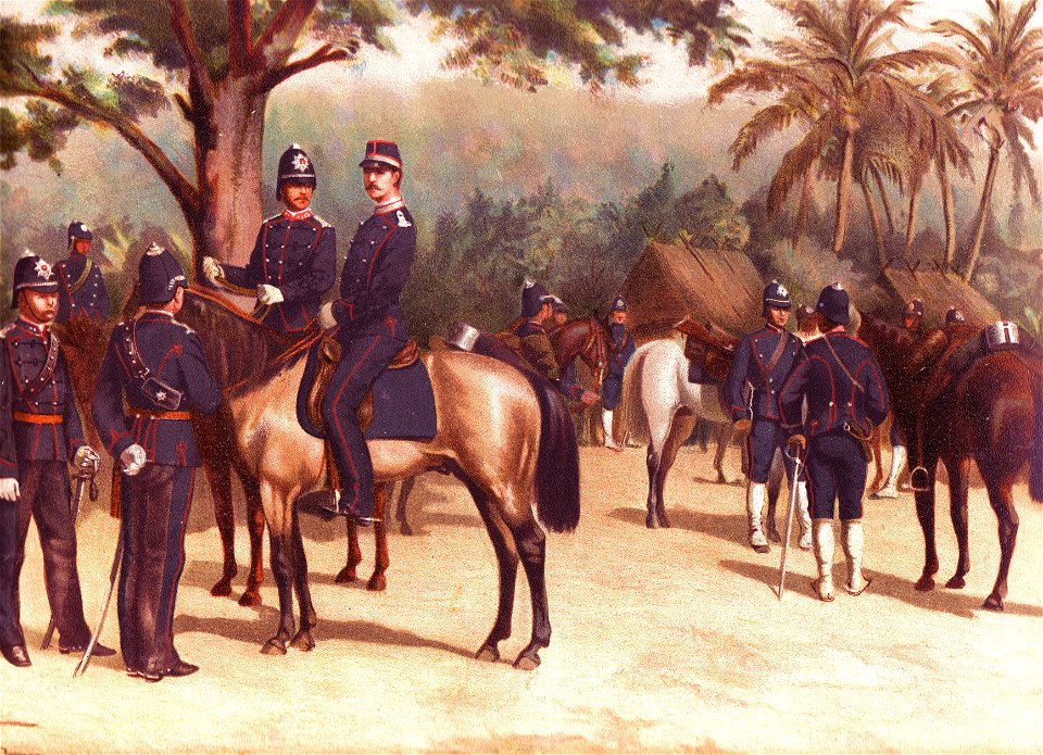 Cavalerie O.I. leger. Mars en klein tenue. 1896.