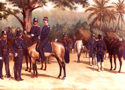 Cavalerie O.I. leger. Mars en klein tenue. 1896.