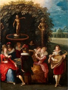 Galant Scene in a Park by Louis de Caullery