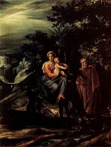 Cavalier d'Arpino - The Flight into Egypt - WGA04697. Free illustration for personal and commercial use.