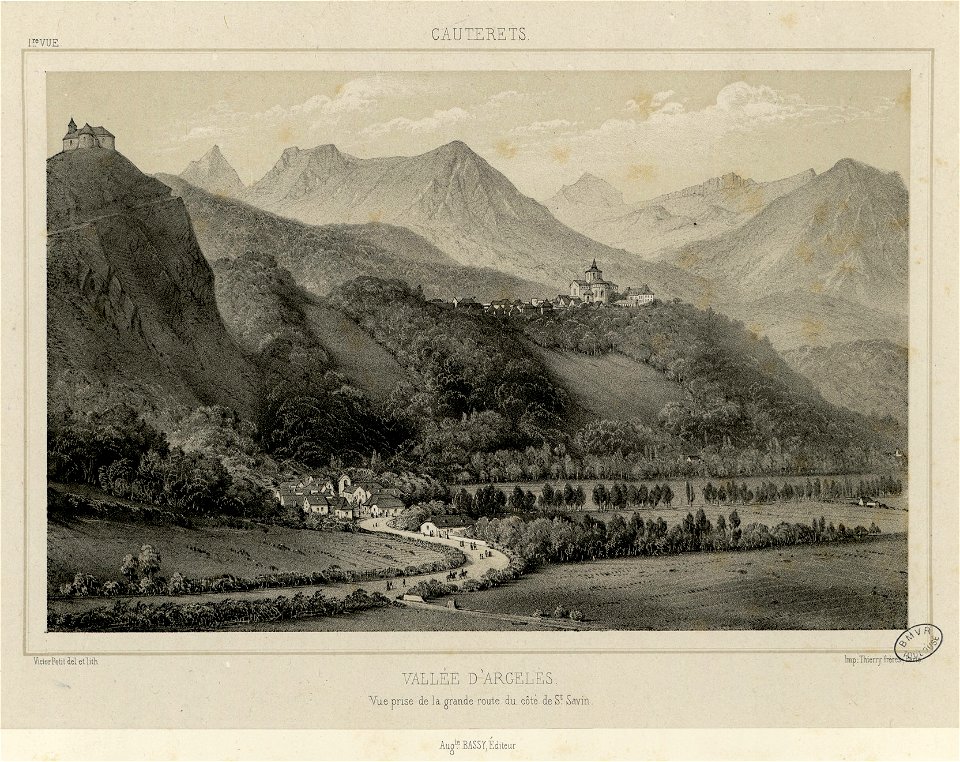 Cauterets - Vallée d'Argelès - Vue prise de la grande route du côté de St. Savin - Fonds Ancely - B315556101 A PETIT 2 038
