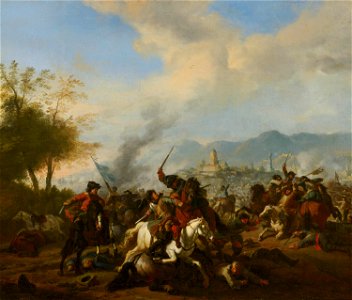 Cavalry Engagement by Jan van Huchtenburg Mauritshuis 68