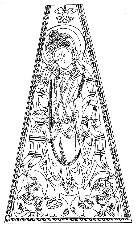 Cave 123 at Kizil (detail of the dome)