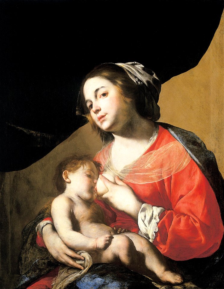 Bernardo Cavallino - The Breastfeeding Madonna (Olomouc Museum of Art)