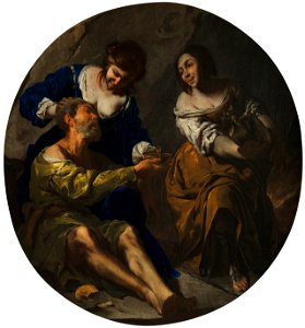 Bernardo Cavallino - Lot e le sue figlie (anni 1640)