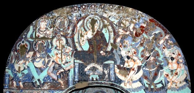 Cave 80, lunette over the Buddha niche