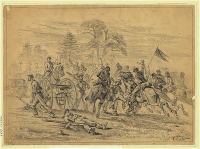 Cavalry charge near Culpeper Court House, Va.) - E.F LCCN2004661834