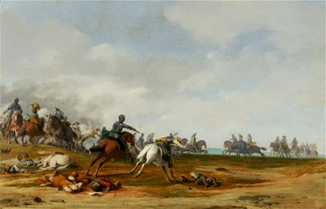 Cavalry Engagement by Pieter Post Mauritshuis 765
