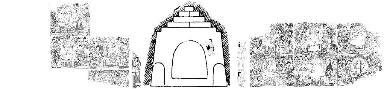 Cave of the Painters. General position of the painters