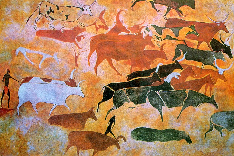 Cave painting from the Tassili n'Ajjer mountains