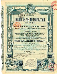 CdF Metropolitain de Paris 500 FF 1906