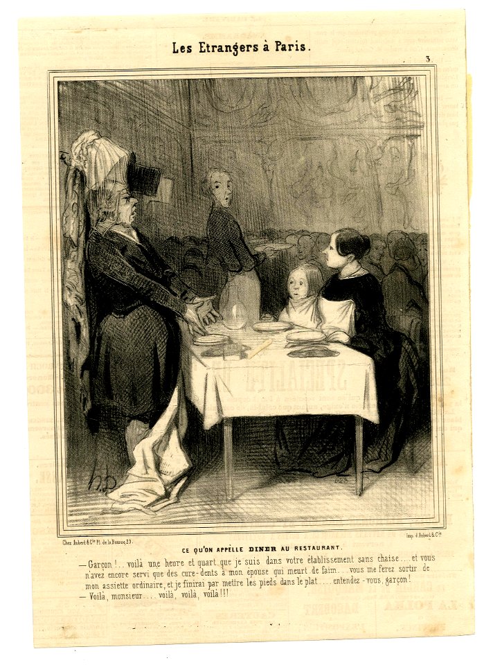 Ce qu'on appelle diner au restaurant (What they call a dinner at the restaurant) (BM 1886,1012.162)