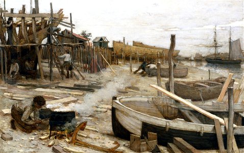 Jean-Charles Cazin - Le Chantier naval