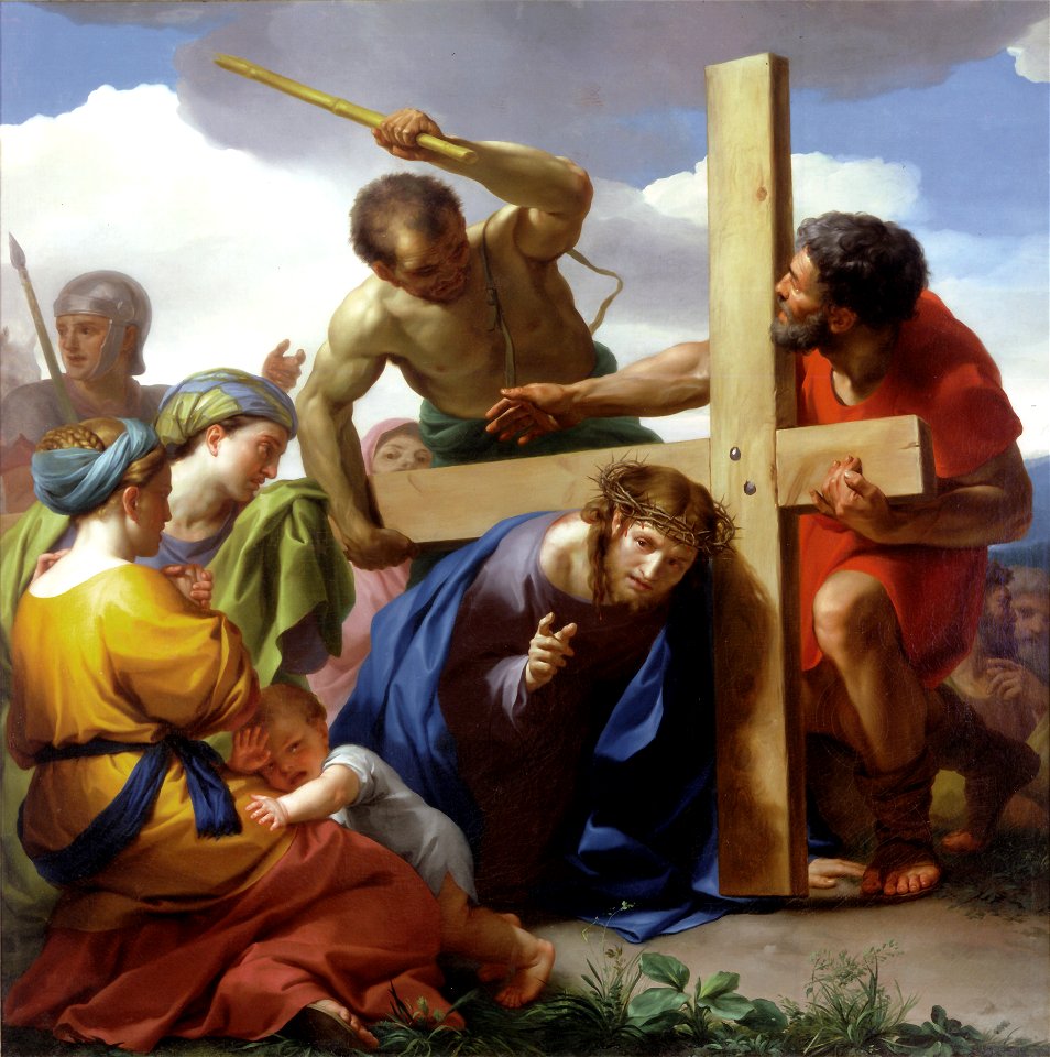 Caída de Cristo con la cruz a cuestas camino del Calvario, de Anton Raphael Mengs (Palacio Real de Madrid)