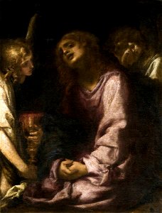 Cecco Bravo - Christ Supported by Two Angels - CollezionePrivata