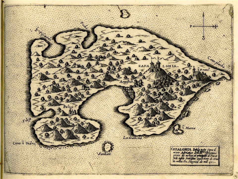 Cefalonia insula - Camocio Giovanni Francesco - 1574