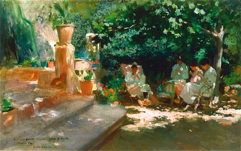Cecilio Pla Ladies in the Garden