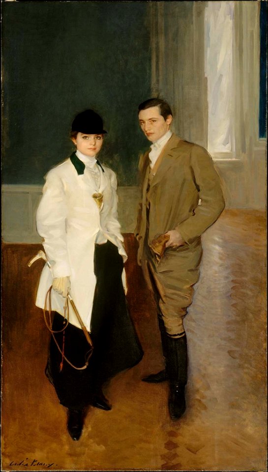 Cecilia Beaux - Brother and Sister, Charles Sumner Bird and His Sister Edith Bird (Mrs. Robert Bass) - 1981.720 - Museum of Fine Arts