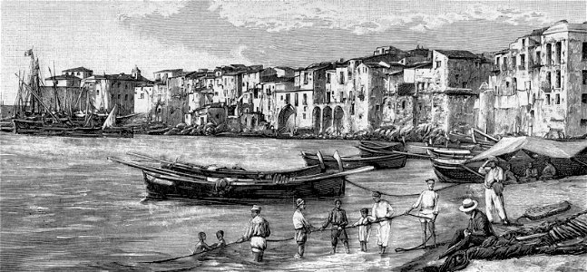 Cefalù – Alla marina (xilografia)
