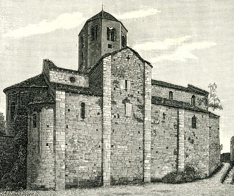 Cemmo chiesa di San Salvatore xilografia di Barberis