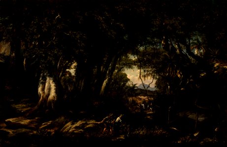Cena na floresta da Tijuca (atribuído), da Coleção Brasiliana Iconográfica