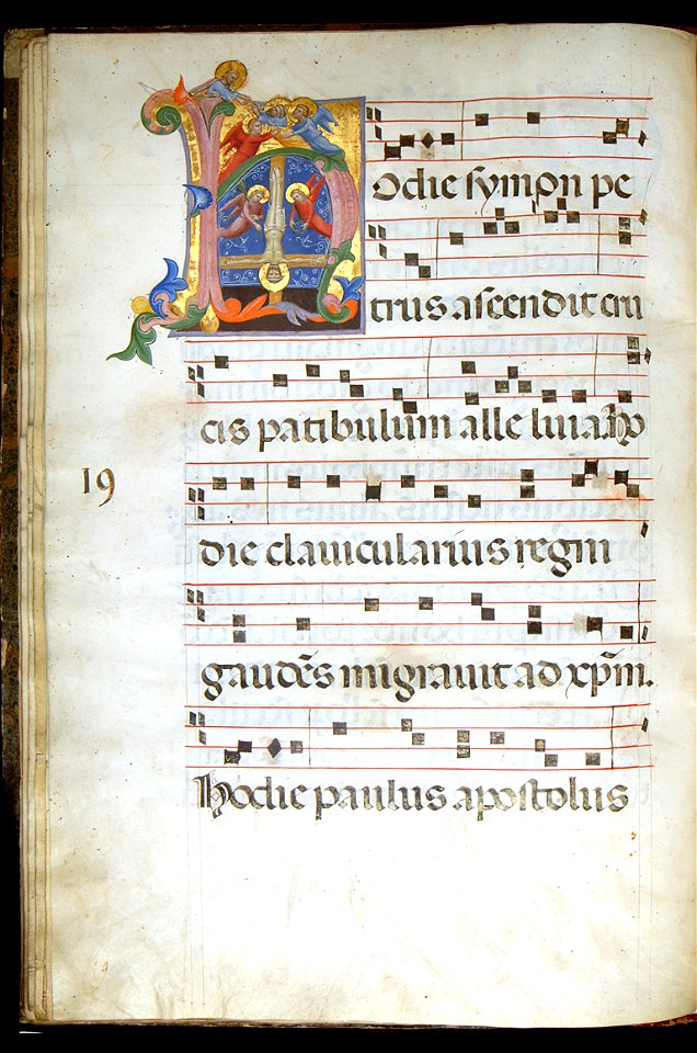 Cenni di Francesco di Ser Cenni - Leaf from Antiphonary - Walters W15319V - Open Reverse
