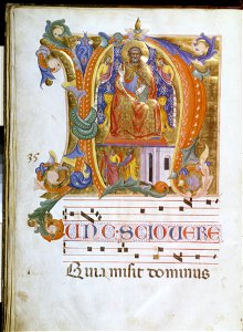 Cenni di Francesco di Ser Cenni - Initial N with Saint Peter Enthroned and the Liberation of Saint Peter - Walters W15335V - Open Reverse