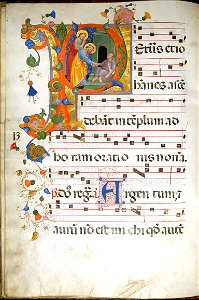 Cenni di Francesco di Ser Cenni - Leaf from Antiphonary - Walters W15313V - Open Reverse