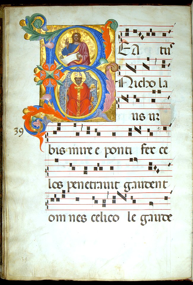 Cenni di Francesco di Ser Cenni - Leaf from Antiphonary - Walters W15339V - Open Reverse