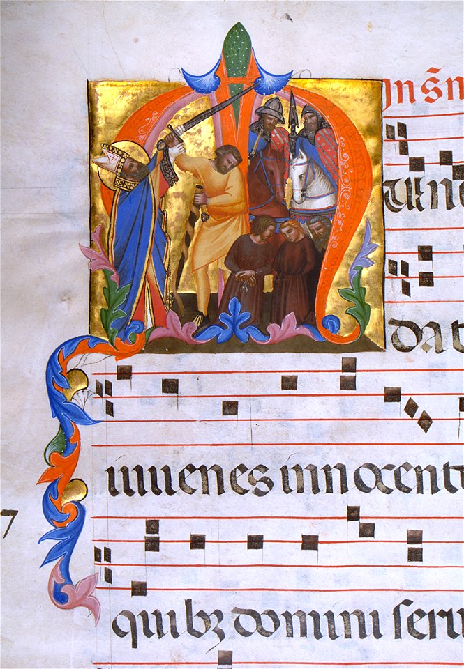 Cenni di Francesco di Ser Cenni - Leaf from Antiphonary - Walters W15327V - Reverse Detail