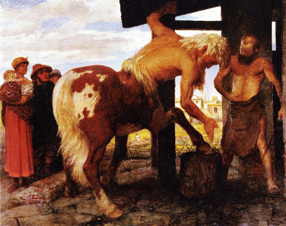 Centaur in the Village Smithy (Böcklin)
