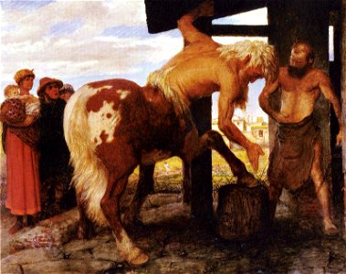 Centaur in the Village Smithy (Böcklin)