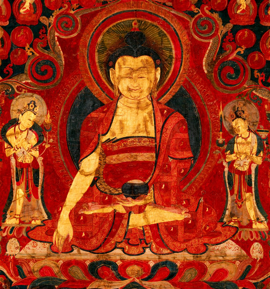 Center detail, Buddha Shakyamuni as Lord of the Munis (cropped)