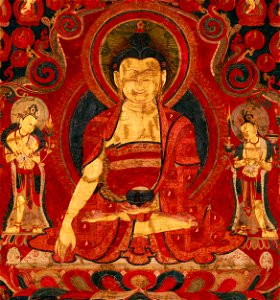 Center detail, Buddha Shakyamuni as Lord of the Munis (cropped)