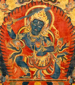 Center figure detail, Acala, the Buddhist Protector (cropped)