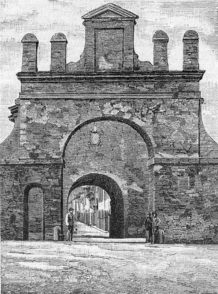 Cento – Arco Clementino a Porta Molina (xilografia)