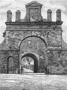Cento – Arco Clementino a Porta Molina (xilografia)