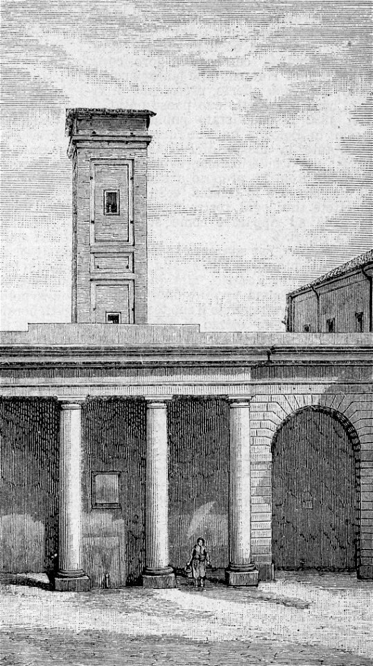 Cento – Fontana Lavina. Getto nel piazzale di San Pietro (xilografia)