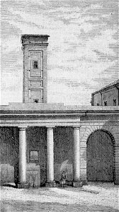 Cento – Fontana Lavina. Getto nel piazzale di San Pietro (xilografia)