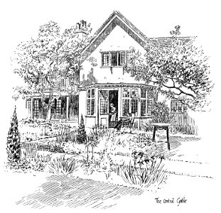 Central gable, Cherrycroft, fig 44 (Modern Homes, 1909)