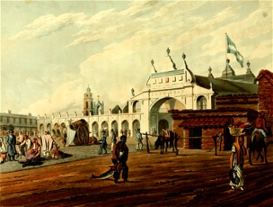 Central market, Buenos Aires 1818. Free illustration for personal and commercial use.