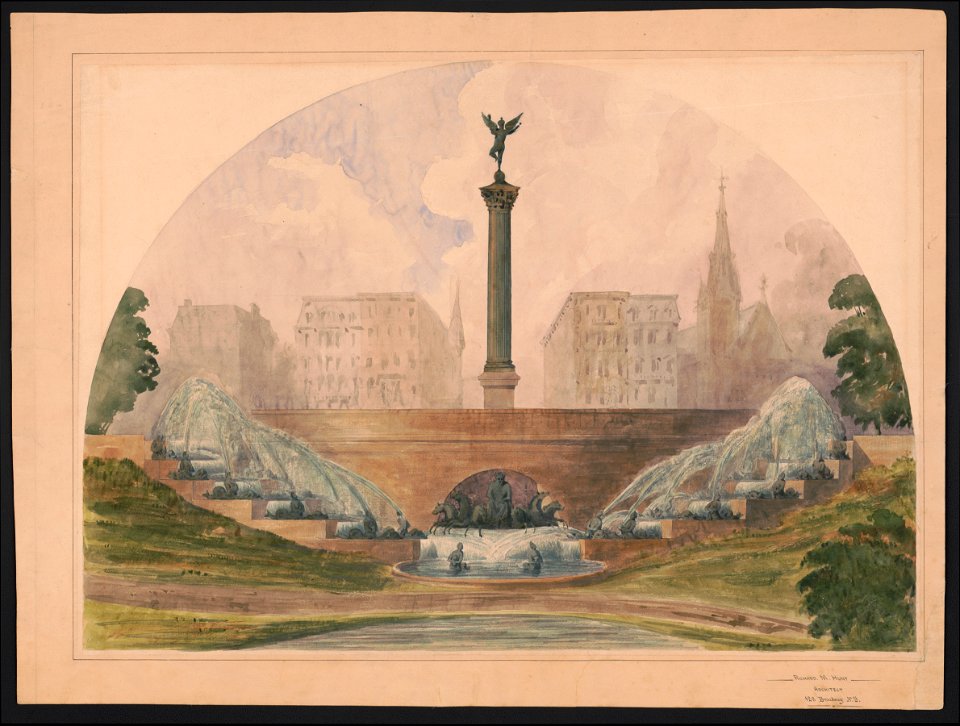 Central Park, New York, New York. Fountain design) - Richard M. Hunt, architect, 128 Broadway, N.Y LCCN2016650313