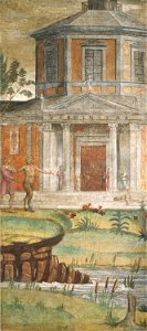 Cephalus and Pan at the Temple of Diana sc441. Free illustration for personal and commercial use.